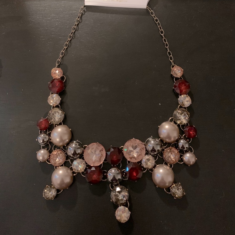 Jeweled statement necklace